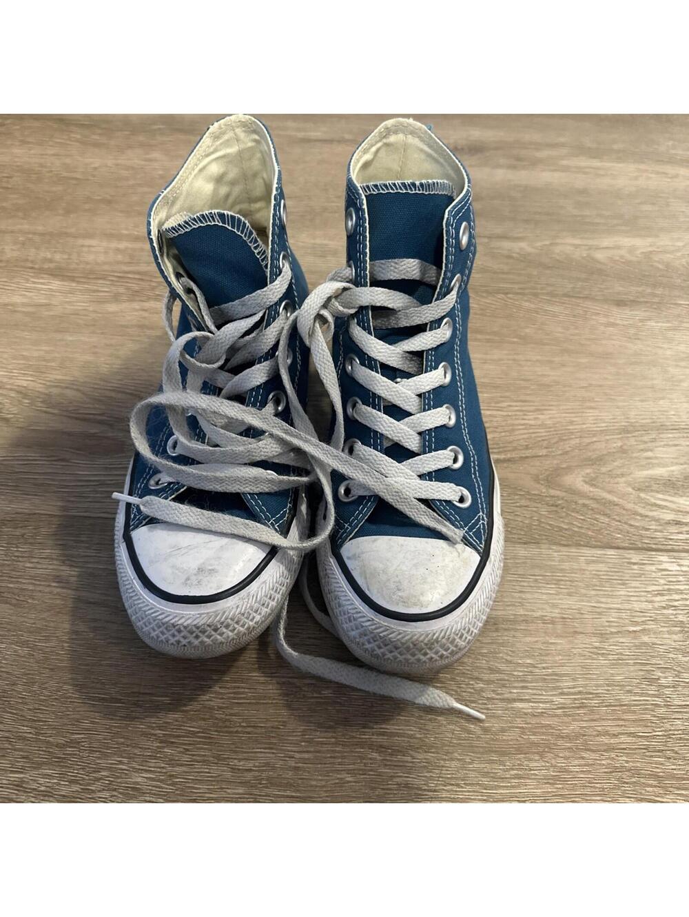 Blue Chuck Taylor Converse All Stars Women 5 Men4 High Top